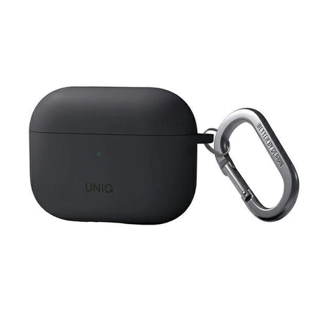 Uniq Hülle Nexo AirPods Pro 2 Gen + Ohrbügel Silikongrau/Anthrazitgrau