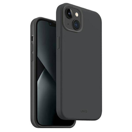 Uniq Hülle Lino Hue iPhone 14 Plus 6.7&quot; Magclick Charging grau/anthrazit
