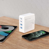 GaN 100W 2 x USB-C / 2 x USB fast charger Dudao A100EU - white