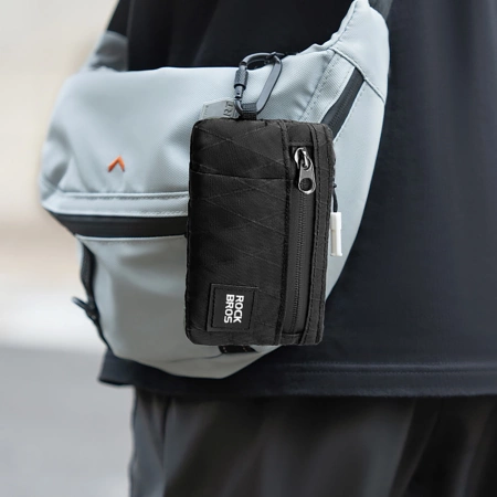 Rockbros Reisebrieftasche mit Karabiner - Schwarz