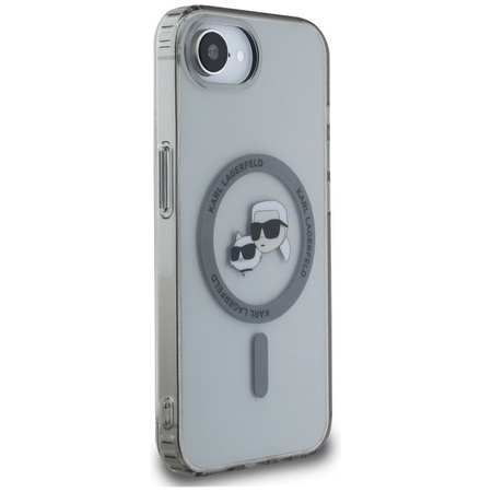 KARL LAGERFELD futerał do IPHONE 16e (SE 4 2025) kompatybilny z MagSafe KLHMPSE4HLSKCK (IML Metal KC Heads) czarny