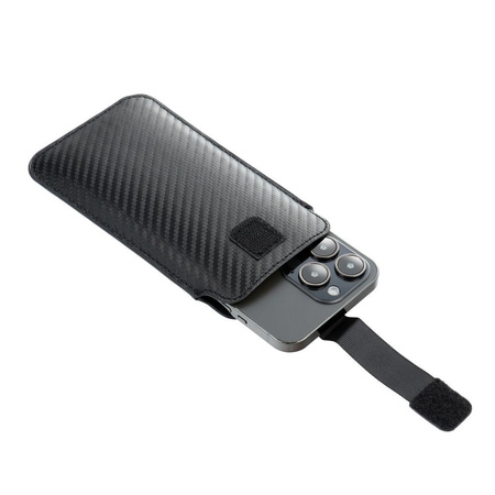 Futerał Uniwersalny POCKET Carbon - Model 16 - do SAMSUNG A22  5G / LTE ( 4G ) /  S21 FE / A31 / 531 / M21 / A6 Plus 2018 / A7 2018 XIAOMI Mi 11 Lite 5G OPPO Reno 5 HUAWEI Mate 20 Lite / P20 Lite