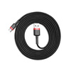 Baseus Cafule Cable - Kabel do ładowania i transmisji danych USB do USB-C 2 A, 2 m (czerwony/czarny)