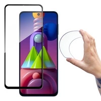 Wozinsky Full Cover Flexi Nano folia szklana szkło hartowane z ramką Samsung Galaxy M51 czarny