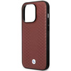 Original Case IPHONE 14 PRO BMW Leather Diamond Pattern MagSafe (BMHMP14L22RFGR) burgundy