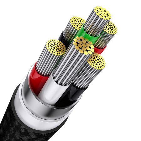 Baseus Flash Series Ⅱ One-for-three Fast Charging Data Cable USB to M+L+C 100W 1.2m Black