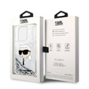 Karl Lagerfeld Liquid Glitter NFT Karl's Head - Etui iPhone 14 Pro Max (srebrny)