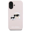 Karl Lagerfeld Silikonhülle Heads Print MagSafe für iPhone 16 - Rosa
