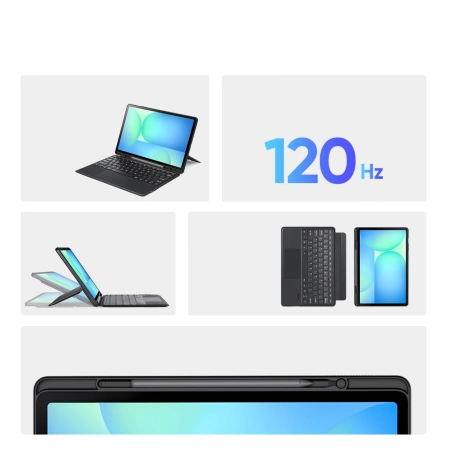 Etui z klawiaturą Dux Ducis (DK series) na Samsung Tab S10 FE+ (Plus) z podświetleniem - czarna