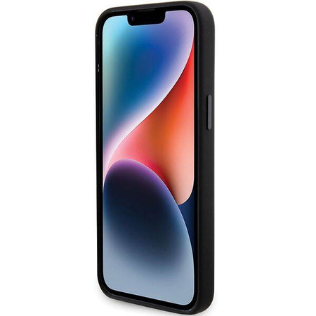 Karl Lagerfeld Choupette Metal Pin-Hülle aus Silikon für iPhone 15 Pro Max – Schwarz