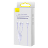 Baseus Flash Series II kabel USB Typ C / USB Typ A - USB Typ C / Lightning / micro USB 100 W 1,5 m fioletowy (CASS030205)