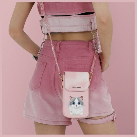 Nimmy torebka na telefon różowy/pink Big  Eyed Pet 2.0 Cat