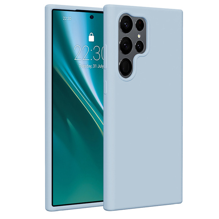 Nakładka Etteri Silicone Case do Samsung Galaxy S23 Ultra jasnoniebieska