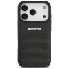 AMG Leather Debossed Lines Logo Case for iPhone 17 Pro - Black