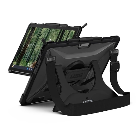 Etui UAG Plasma na Microsoft Surface Pro 9 / 10 / 11 z podstawką oraz paskiem - szaro-czarne