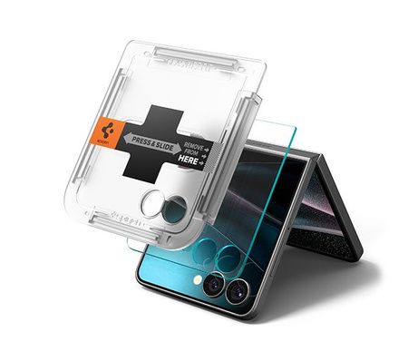 SZKŁO HARTOWANE SPIGEN GLAS.TR ”EZ FIT” HD 2-PACK GALAXY Z FLIP 7 CLEAR