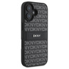 Original Case IPHONE 16 DKNY Hardcase Texture Pattern Tonal Stripe (DKHCP16SPRTHSLK) black