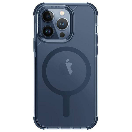 Uniq Combat iPhone 15 Pro 6,1" Hülle Magclick Charging blau/rauchblau