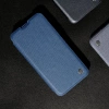 Nillkin Qin Cloth Pro Case Schutzhülle für iPhone 14 Pro Max, Kamera-Abdeckung, Holster-Abdeckung, Klapphülle, Blau