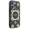 Oryginalne Etui IPHONE 16 PRO Guess Hardcase IML Peony On 4G Background MagSafe (GUHMP16LH4PYEEK) czarne