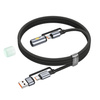 HOCO kabel All-in-one USB A / Typ C do Typ C / LED Light 3A 60W U138 1,2 m czarny