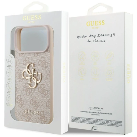 Etui Guess 4G Big Logo do iPhone 17 Pro  Max - różowe