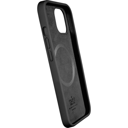 Puro Icon Mag MagSafe Silikonhülle für iPhone 12 / 12 Pro – Schwarz