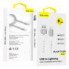 Blavec Kabel Raptor pleciony - USB na Lightning - 2,4A 0,5 metra (CRA-UL24WS05) biało-srebrny