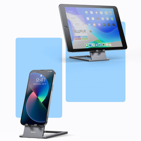 Baseus składany biurkowy stojak uchwyt na tablet szary (LUKP000013)