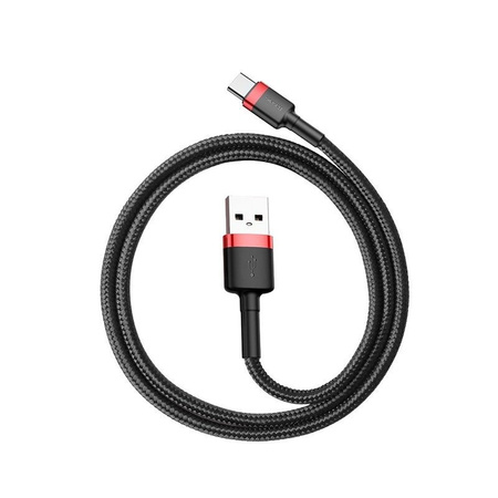 Baseus Cafule Cable - Kabel do ładowania i transmisji danych USB do USB-C 2 A, 2 m (czerwony/czarny)