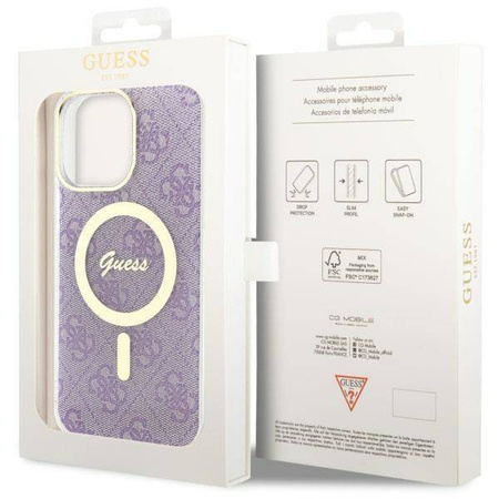 Guess GUHMP14XH4STU iPhone 14 Pro Max 6.7&quot; purple/purple hardcase 4G MagSafe