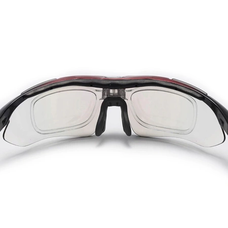 Rockbros 10001 polarizing cycling glasses - black and red