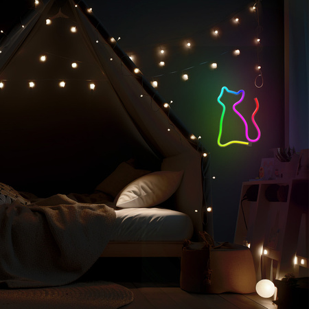 Neon LED RGB KOT FLRN03 + pilot Forever Light