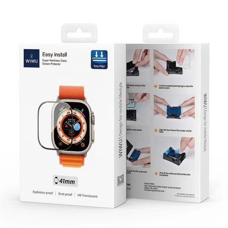 Wiwu - Szkło hartowane z aplikatorem Easy Install do Apple Watch 46mm
