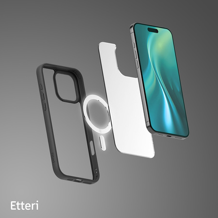 Nakładka Etteri Matt Mag do iPhone 16 Pro 6,3" czarna