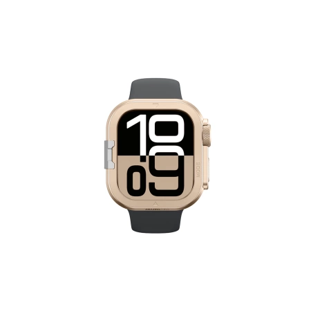 AmazingThing Titan Pro Metallgehäuse für Apple Watch 11 46 mm, Aluminium, Gold