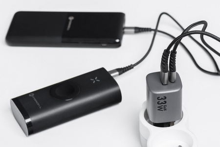 Forcell F-Energy Ładowarka Sieciowa GaN - 33W z portami: USB C i USB A z ładowaniem PD i QC 4.0