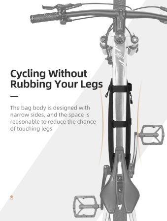 Rockbros AS-043 bicycle bag with Velcro 3l - black