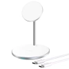 Choetech Qi 15W Wireless Charger for iPhone and AirPods Magnetic Holder Compatible with MagSafe silver (T581-F)
