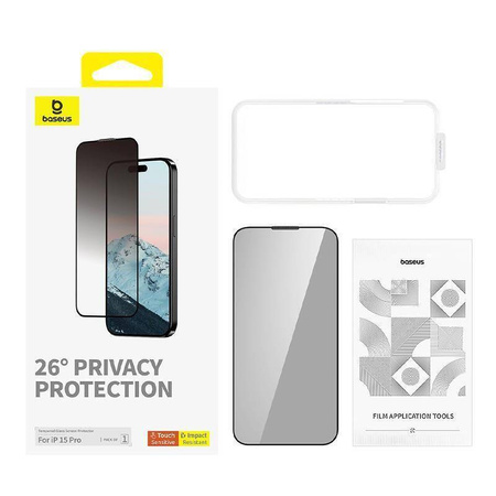 Gehärtetes Glas APPLE IPHONE 15 PRO Baseus Diamond Glass Privatisierung