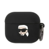 Karl Lagerfeld Silikon Karl Head 3D Hülle für AirPods 3 - Schwarz