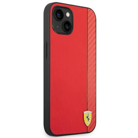 Oryginalne Etui IPHONE 14 PLUS Ferrari Hardcase Carbon (FEHCP14MAXRE) czerwone