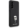 Etui Karl Lagerfeld Fixed Glitter Ikonik Logo Metal Pin na Samsung Galaxy A36 - czarne