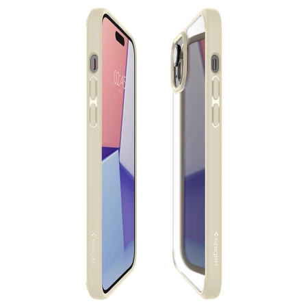 Etui Spigen Crystal Hybrid na iPhone 15 Plus - przezroczysto-beżowe