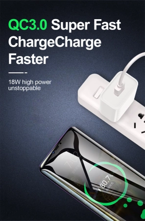 JELLICO ładowarka sieciowa C7 22.5W 1xUSB QC3.0 + kabel USB-C Biały