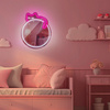 Neon MIRROR LED ŚPIĄCY KOT róż biały FMNE03 Forever Light