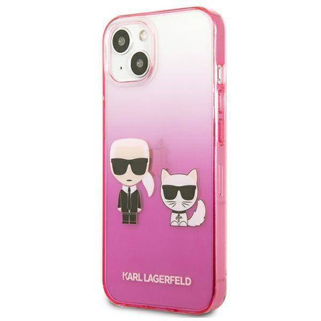 Karl Lagerfeld KLHCP13STGKCP iPhone 13 mini 5,4 "hardcase pink / pink Gradient Ikonik Karl &amp; Choupette