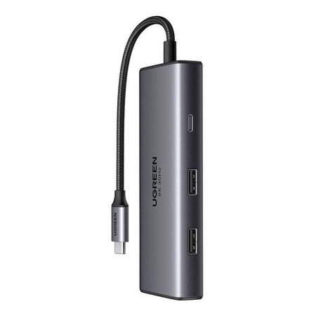 6in1 Adapter UGREEN CM498 USB-C to 2x USB-A 3.0, USB-C 3.0, 2xHDMI, PD
