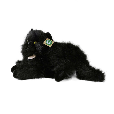 Rappa - Pluszowa realistyczna maskotka Kot czarny leżący 30 cm Eco-Friendly