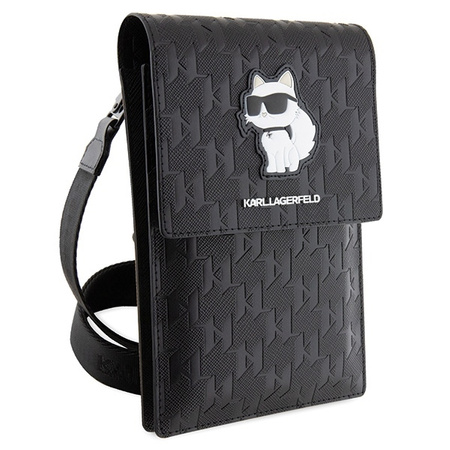 Bag Karl Lagerfeld Saffiano Monogram Choupette (KLWBSAKHPCK) black